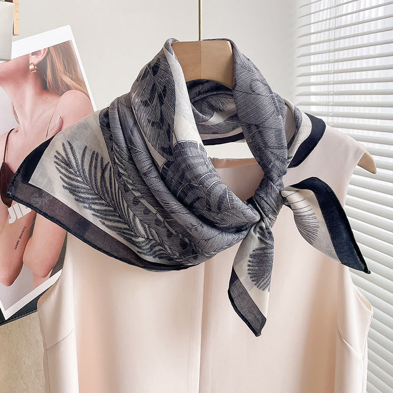 Bufanda cuadrada fina con estampados variados para mujer - Estilo #11 - image 10