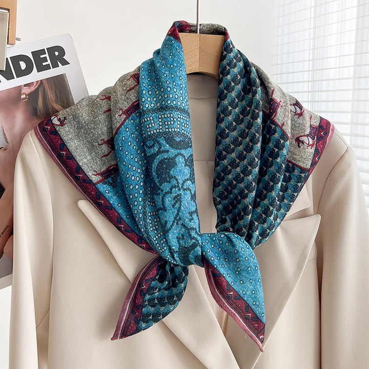 Bufanda cuadrada fina con estampados variados para mujer - Estilo #42 - image 41