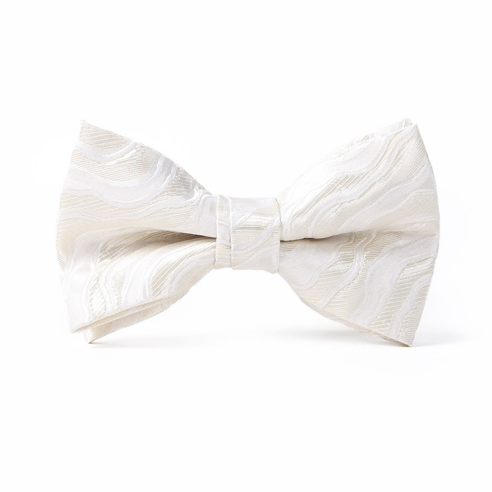 Corbata formal estampada elegante para hombre, pajarita, pañuelo de bolsillo - Corbata de moño - Estilo #1 - image 1