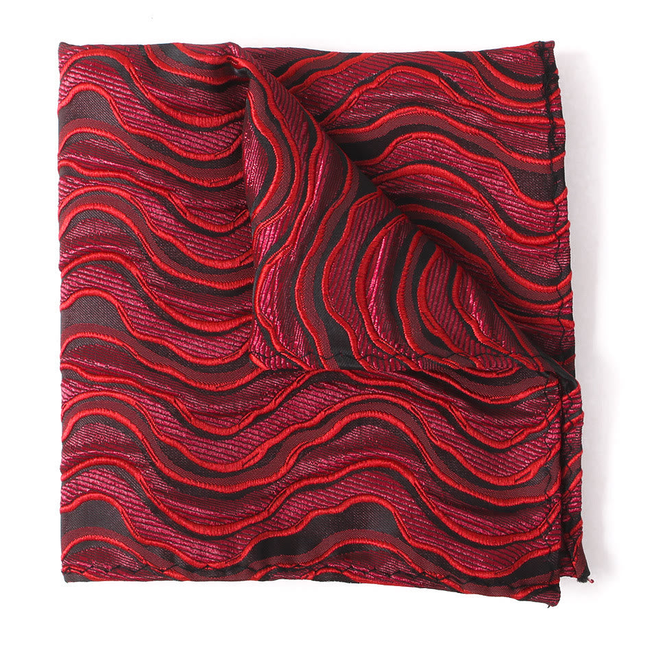 Corbata formal estampada elegante para hombre, pajarita, pañuelo de bolsillo - Pañuelo de bolsillo - Estilo #5 - image 17