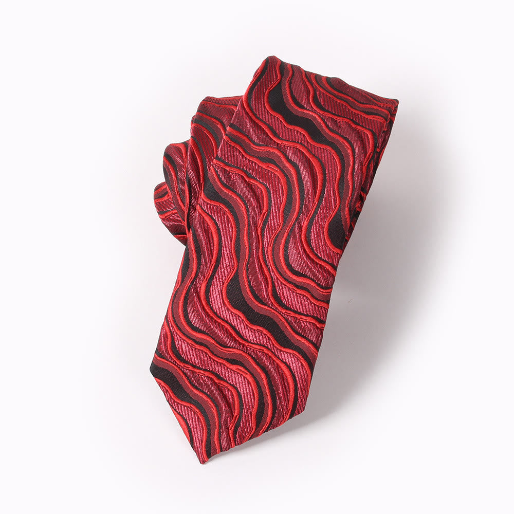 Corbata formal estampada elegante para hombre, pajarita, pañuelo de bolsillo - Corbata - Estilo #5 - image 8