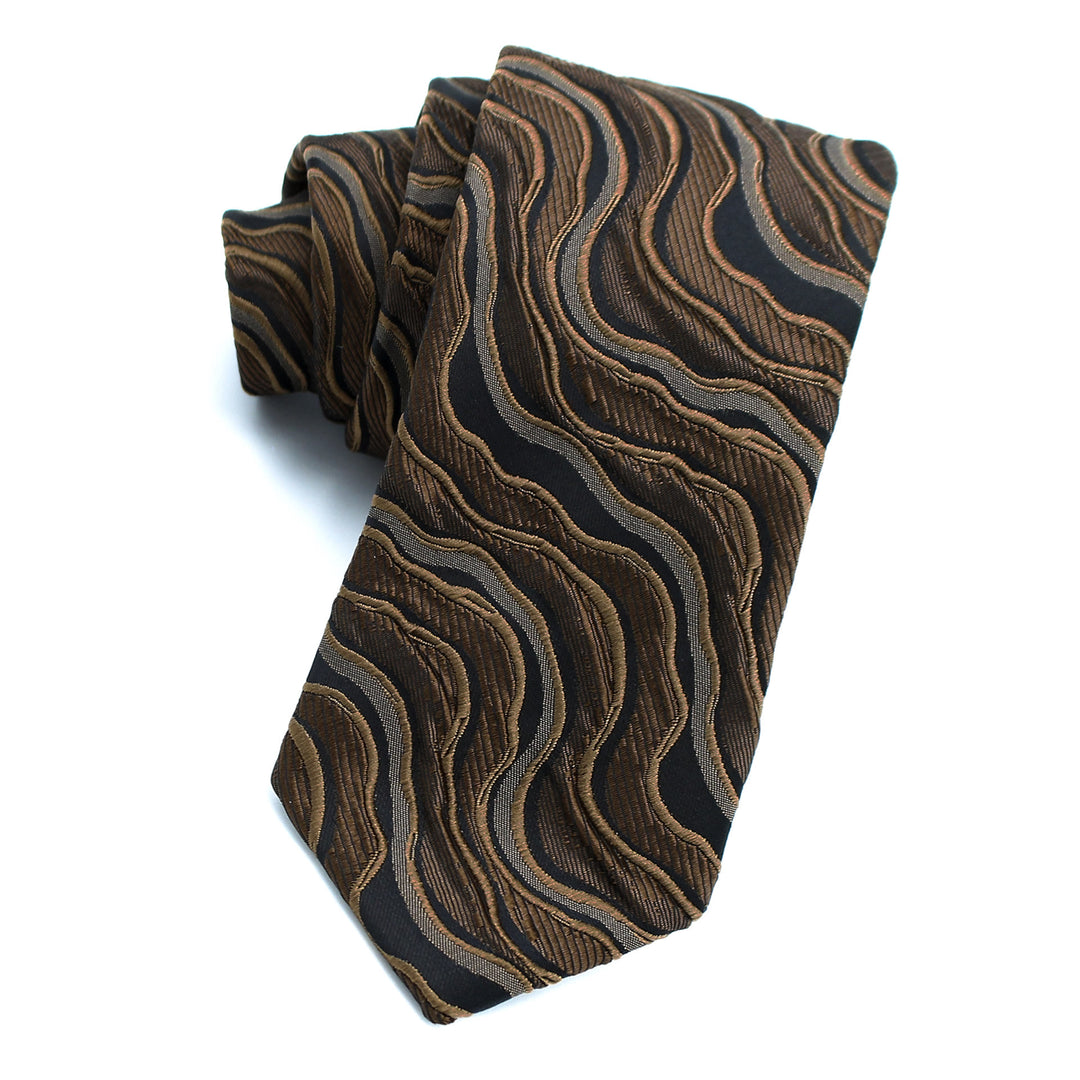 Corbata formal estampada elegante para hombre, pajarita, pañuelo de bolsillo - Corbata - Estilo #7 - image 10