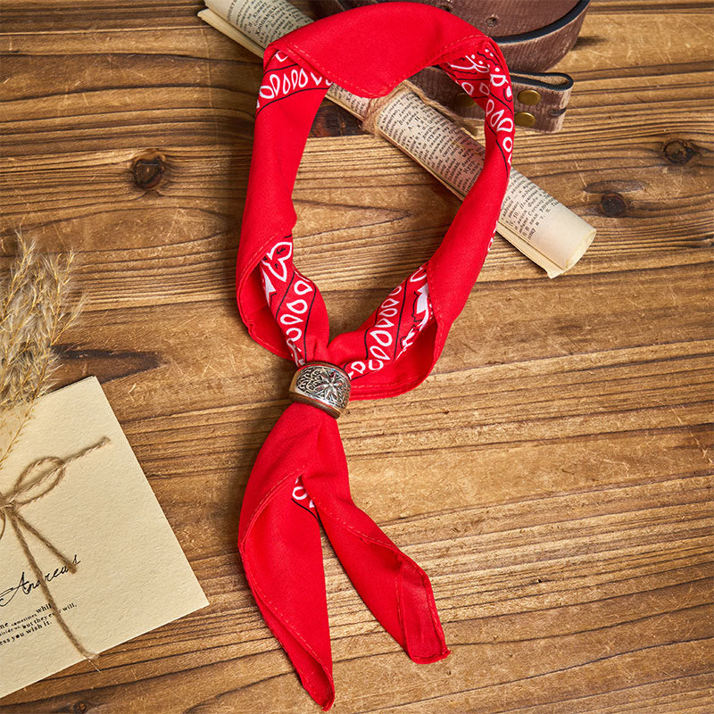 Pañuelo de bolsillo con estampado de anacardos y botón redondo hexagrama - image 9