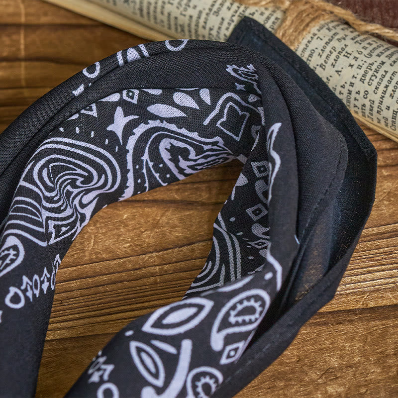 Pañuelo de bolsillo con estampado de anacardos y botón redondo hexagrama - image 18