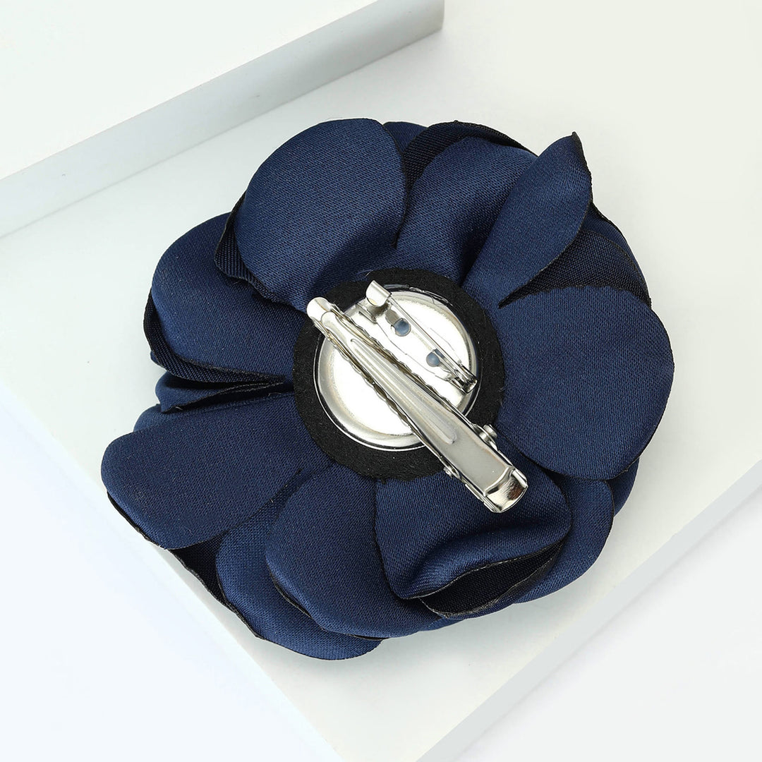 Broche elegante de satén brillante con rosa multicolor - image 7