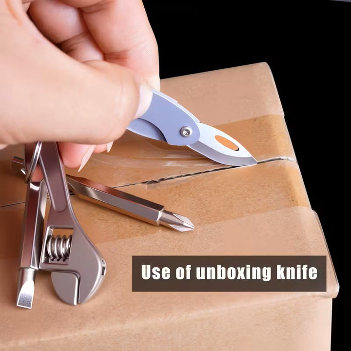 Juego de herramientas compacto 4 en 1: cuchillo, llave inglesa, destornillador y llavero - image 3