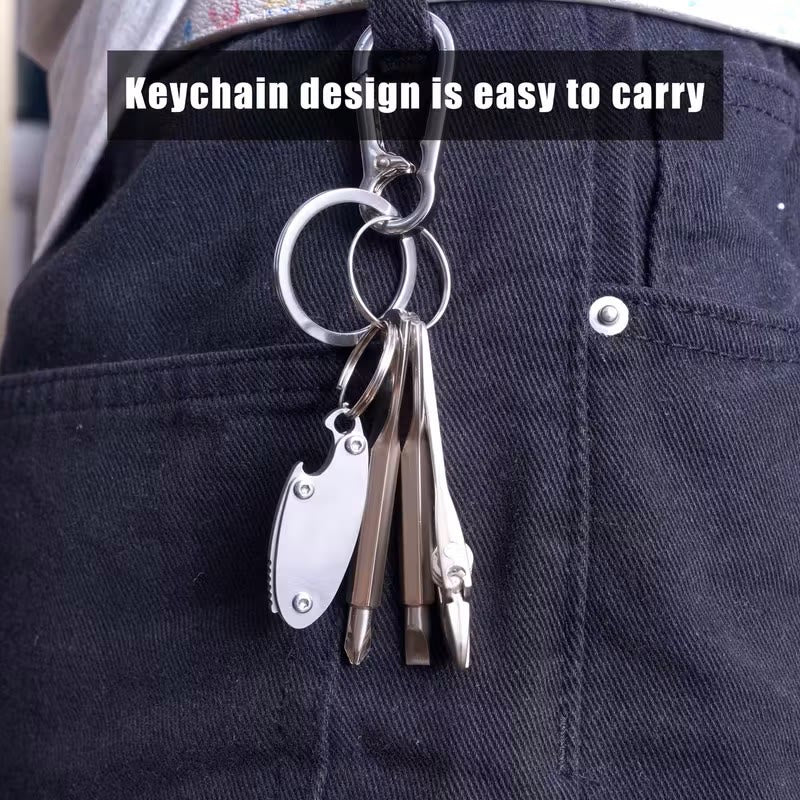 Juego de herramientas compacto 4 en 1: cuchillo, llave inglesa, destornillador y llavero - image 2