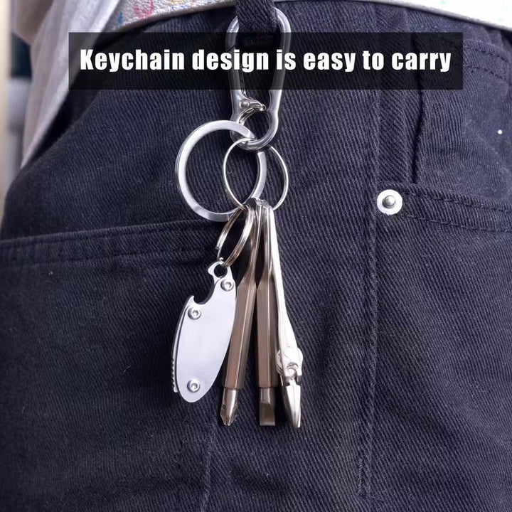 Juego de herramientas compacto 4 en 1: cuchillo, llave inglesa, destornillador y llavero - image 2