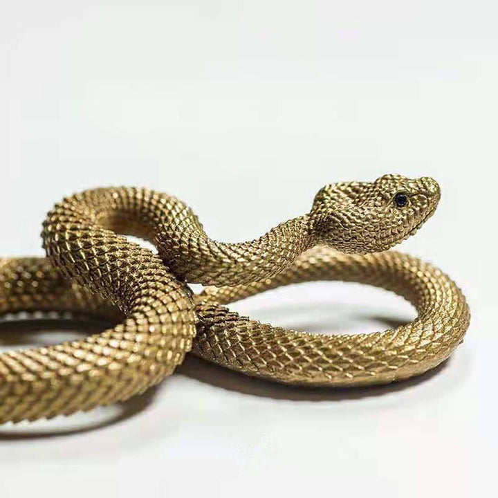 Llavero con gancho de serpiente de latón con diseño de animal gótico - image 2