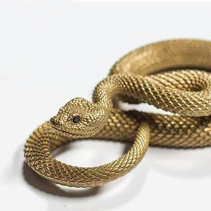 Llavero con gancho de serpiente de latón con diseño de animal gótico - image 3