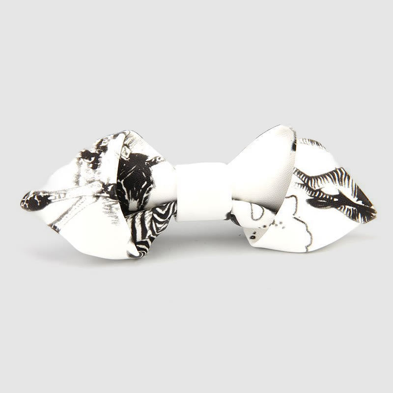 Pajarita de cuero puntiaguda con detalles florales y ornamentados - Estilo #14 - image 16