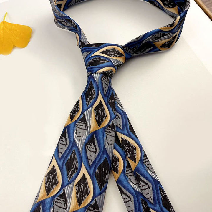 Corbata personalizada para hombre con estampado retro y varios estilos - Estilo #8 - image 10