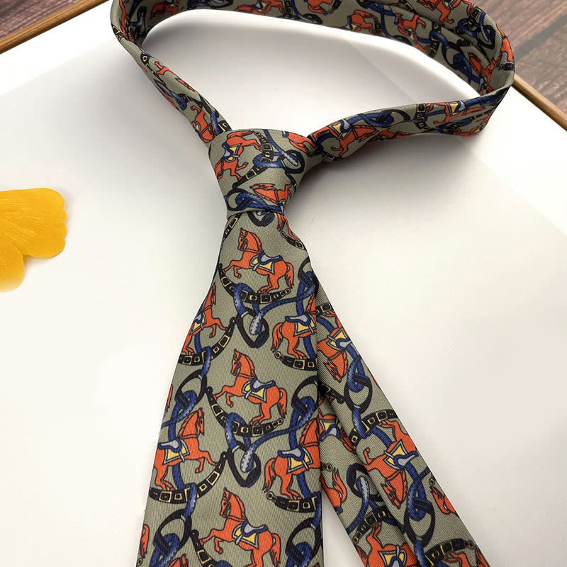 Corbata personalizada para hombre con estampado retro y varios estilos - Estilo #6 - image 8