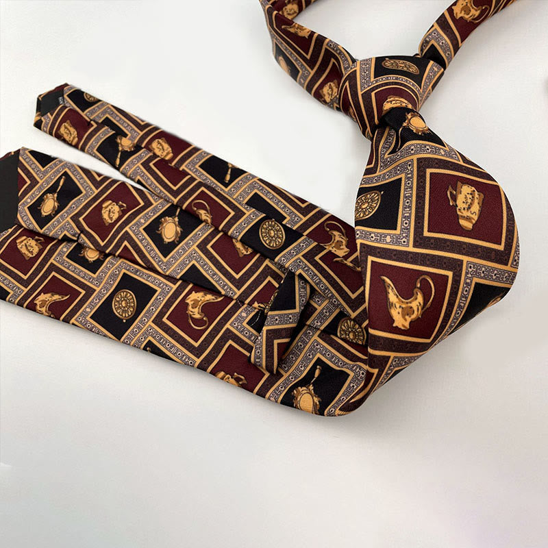 Corbata personalizada para hombre con estampado retro y varios estilos - image 1