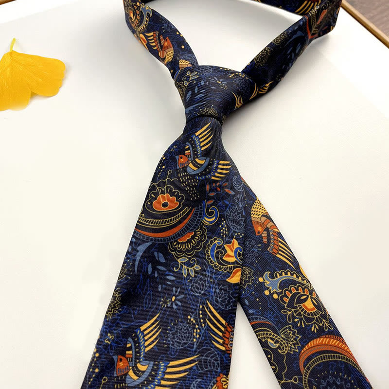 Corbata personalizada para hombre con estampado retro y varios estilos - Estilo #10 - image 12