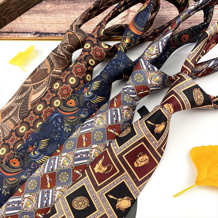 Corbata personalizada para hombre con estampado retro y varios estilos - image 3