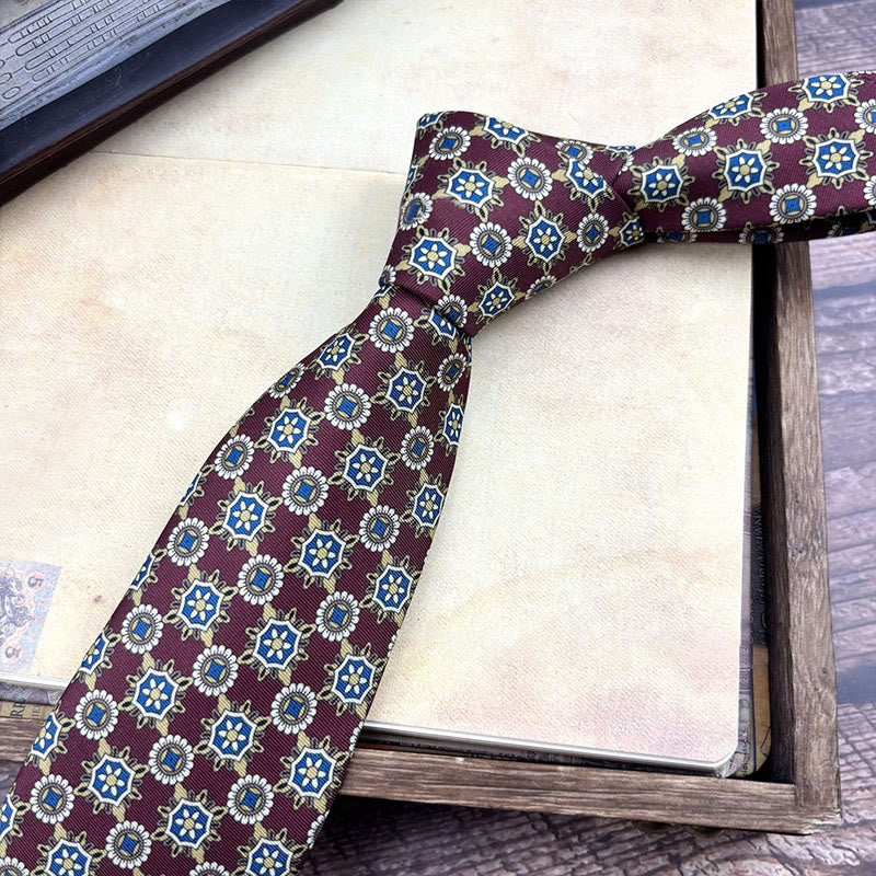 Corbata personalizada para hombre con estampado retro y varios estilos - Estilo #25 - image 27
