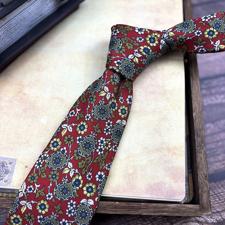 Corbata personalizada para hombre con estampado retro y varios estilos - Estilo #19 - image 21