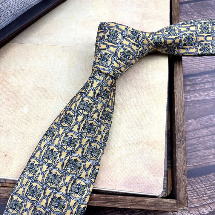 Corbata personalizada para hombre con estampado retro y varios estilos - Estilo #18 - image 20