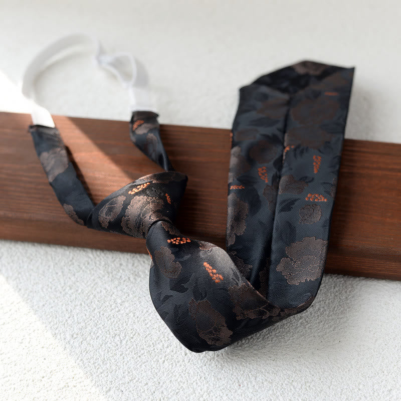 Corbata pre-atada con estampado floral para hombre para traje - Estilo #1 - image 0