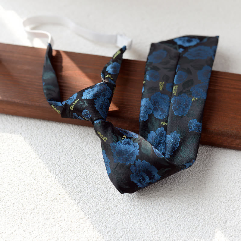 Corbata pre-atada con estampado floral para hombre para traje - Estilo #10 - image 10