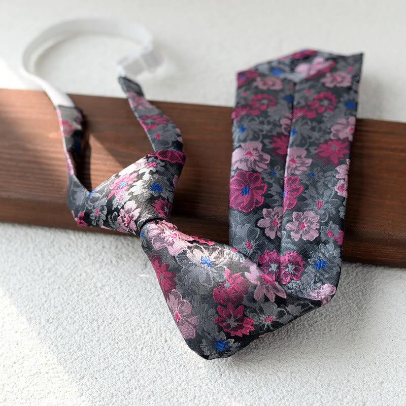Corbata pre-atada con estampado floral para hombre para traje - Estilo #5 - image 5
