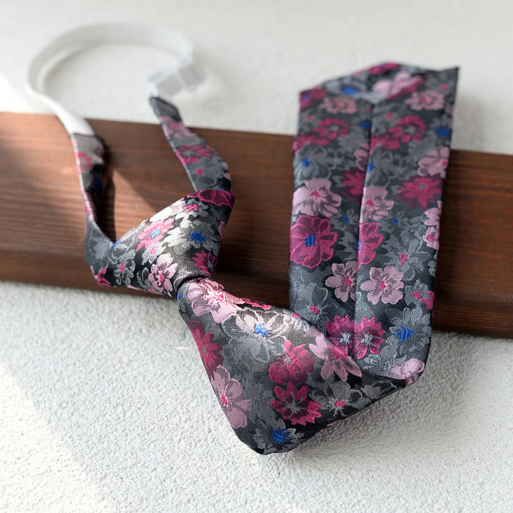 Corbata pre-atada con estampado floral para hombre para traje - Estilo #5 - image 5