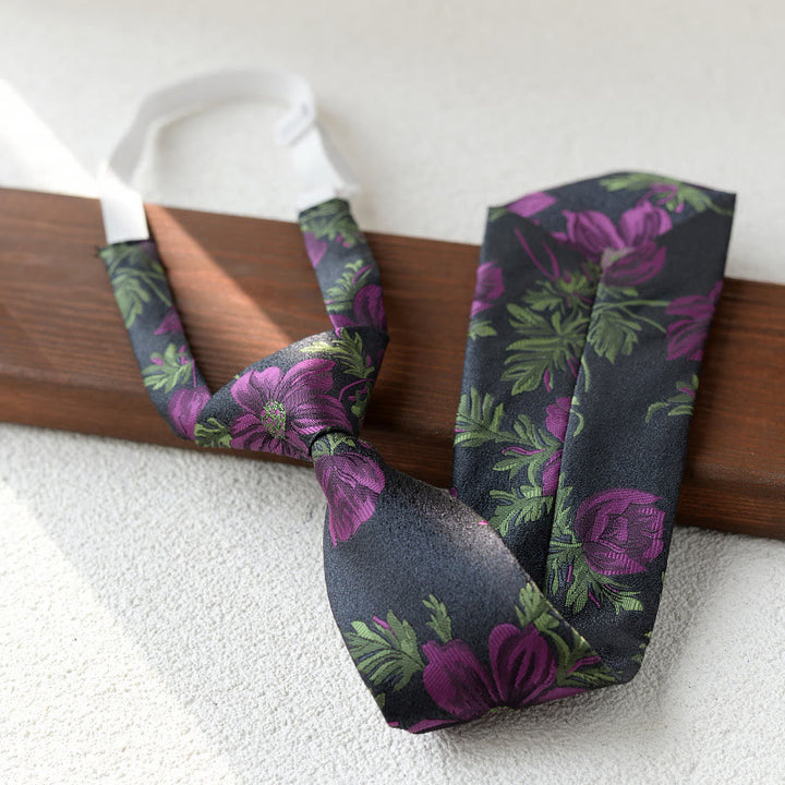 Corbata pre-atada con estampado floral para hombre para traje - Estilo #2 - image 2