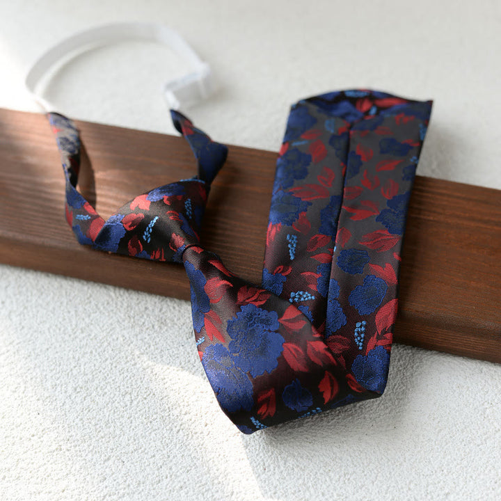 Corbata pre-atada con estampado floral para hombre para traje - Estilo #12 - image 12