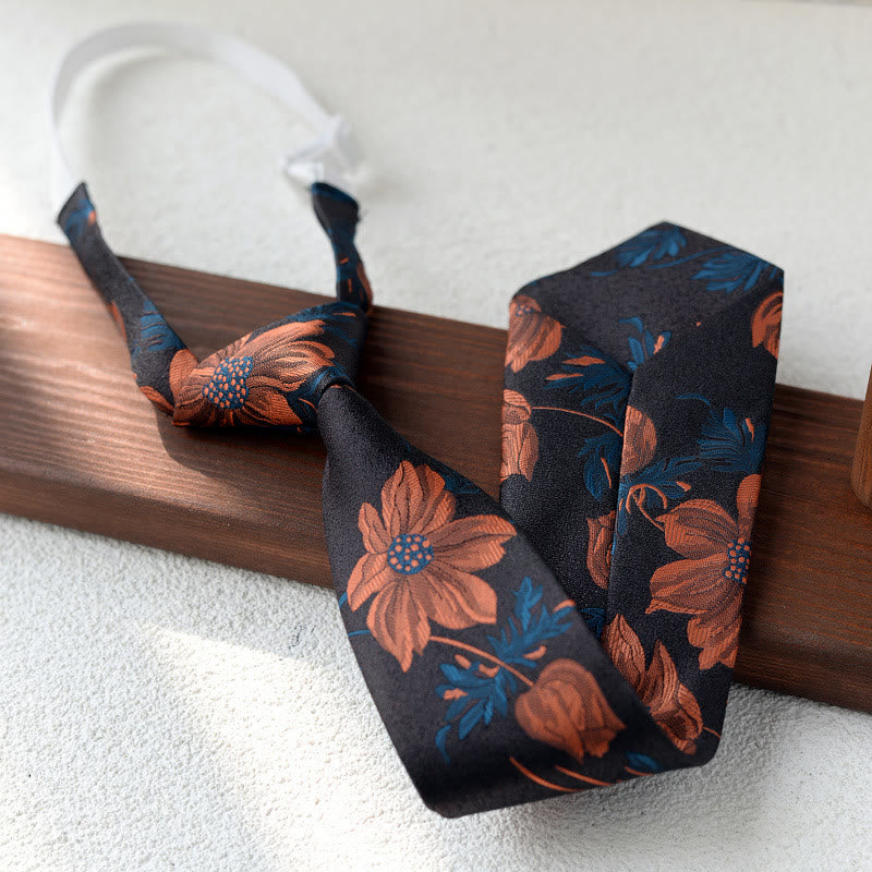 Corbata pre-atada con estampado floral para hombre para traje - Estilo #7 - image 7