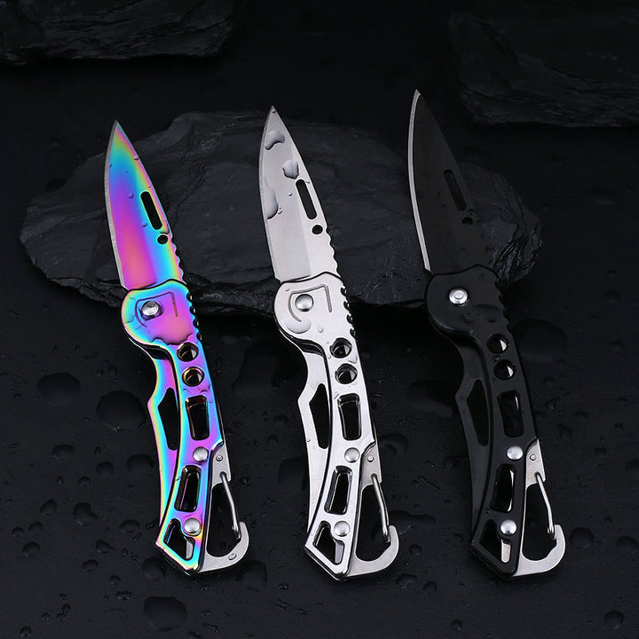 Llavero EDC con cuchillo plegable multifuncional y práctico, colorido y práctico - image 0