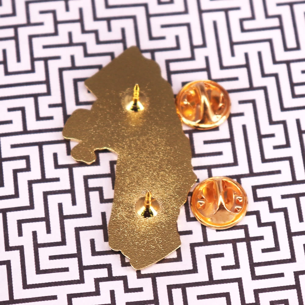 Broche de esmalte dorado del estado de California con amapola - image 3