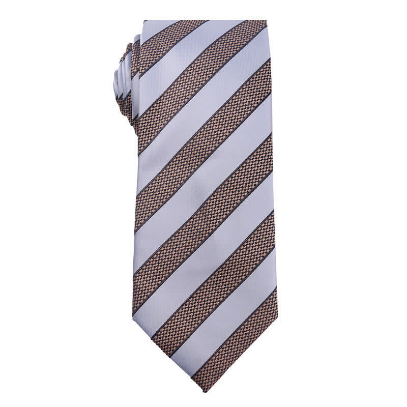 Corbata de rayas Paisley de la serie azul para hombre