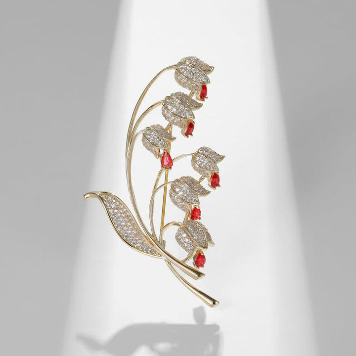 Broche de lirio de los valles para mujer