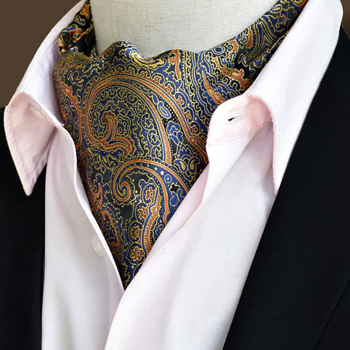 Corbata de cachemira con estampado floral para caballeros de Goldenrod Leisure Prom