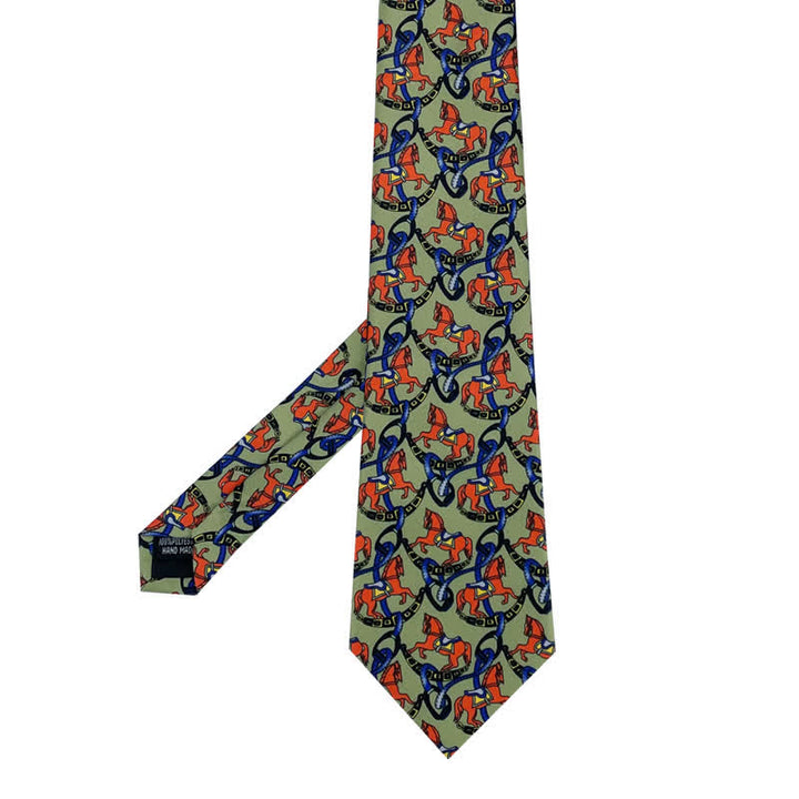 Corbata con estampado geométrico abstracto místico para hombre