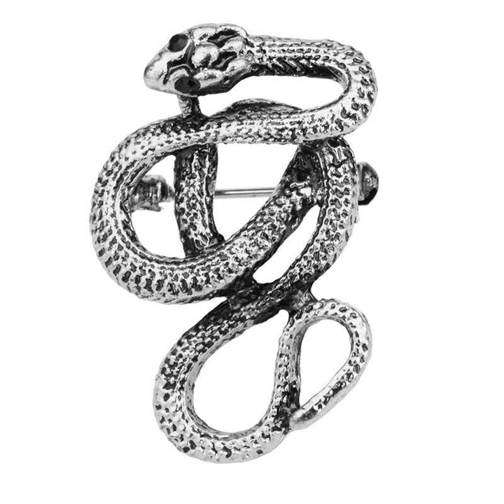 Broche de serpiente cobra con forma de flexión para hombre