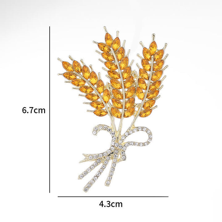 Broche de lazo de trigo brillante para mujer