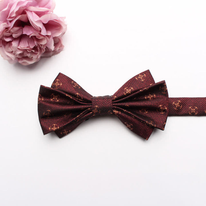 Pajarita de traje con textura de jacquard con colmillos para hombre