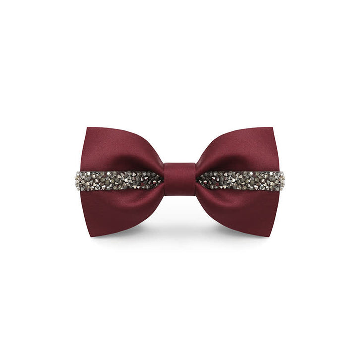 Pajarita de novio con cadena brillante para hombre