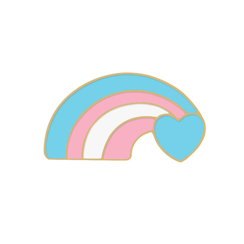 Broche con la bandera del arcoíris rosa y azul del Día del Orgullo, 6 piezas