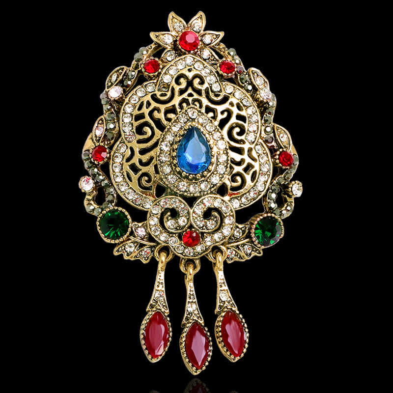 Broche de gota de agua bohemio exótico para mujer