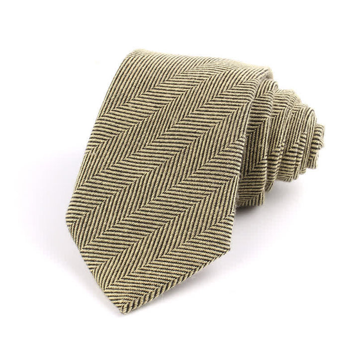 Corbata de rayas de lana suave estilo británico para hombre