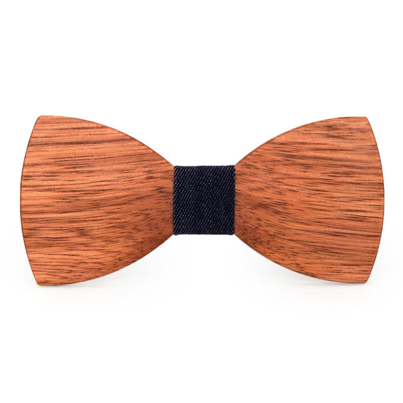 Pajarita de madera con diseño de begonia vintage para hombre