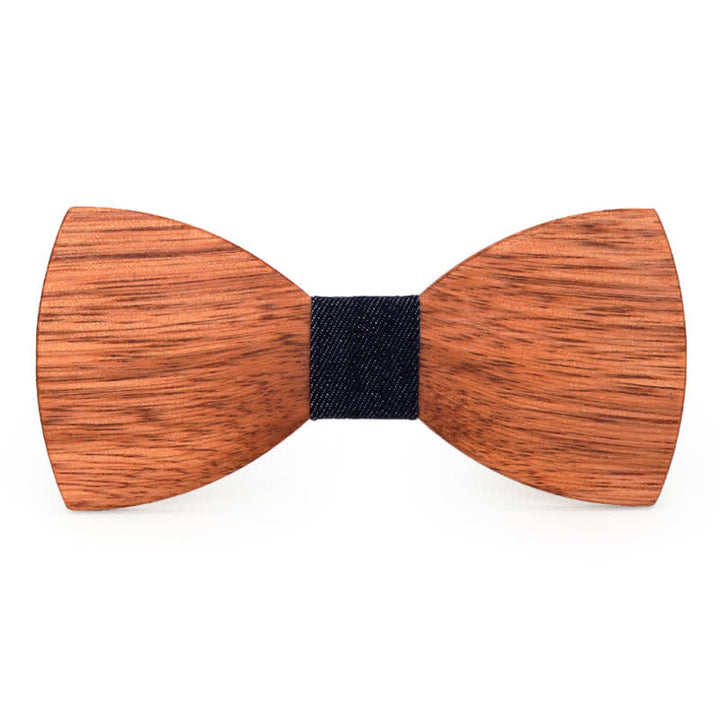 Pajarita de madera con diseño de begonia vintage para hombre