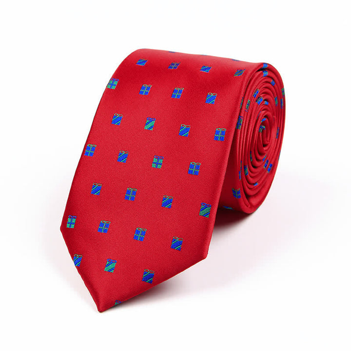 Corbata novedosa con elementos navideños de Papá Noel para hombre