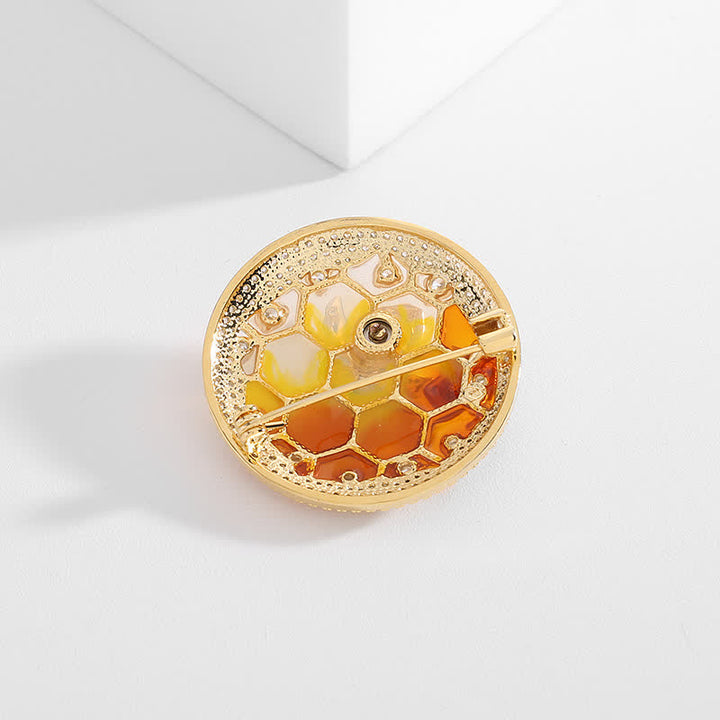Broche de panal de abejas para mujer