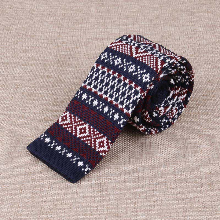 Corbata de punto fino exótica para hombre