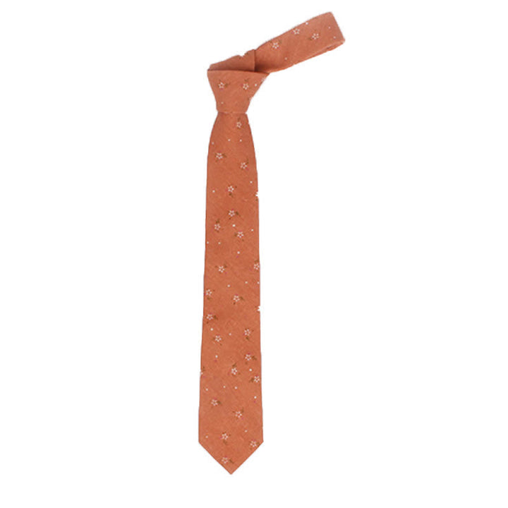 Corbata fina elegante con diseño floral para hombre