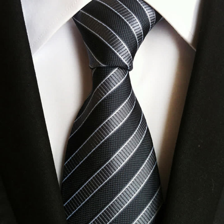 Corbata de rayas urbanas de estilo preppy para hombre
